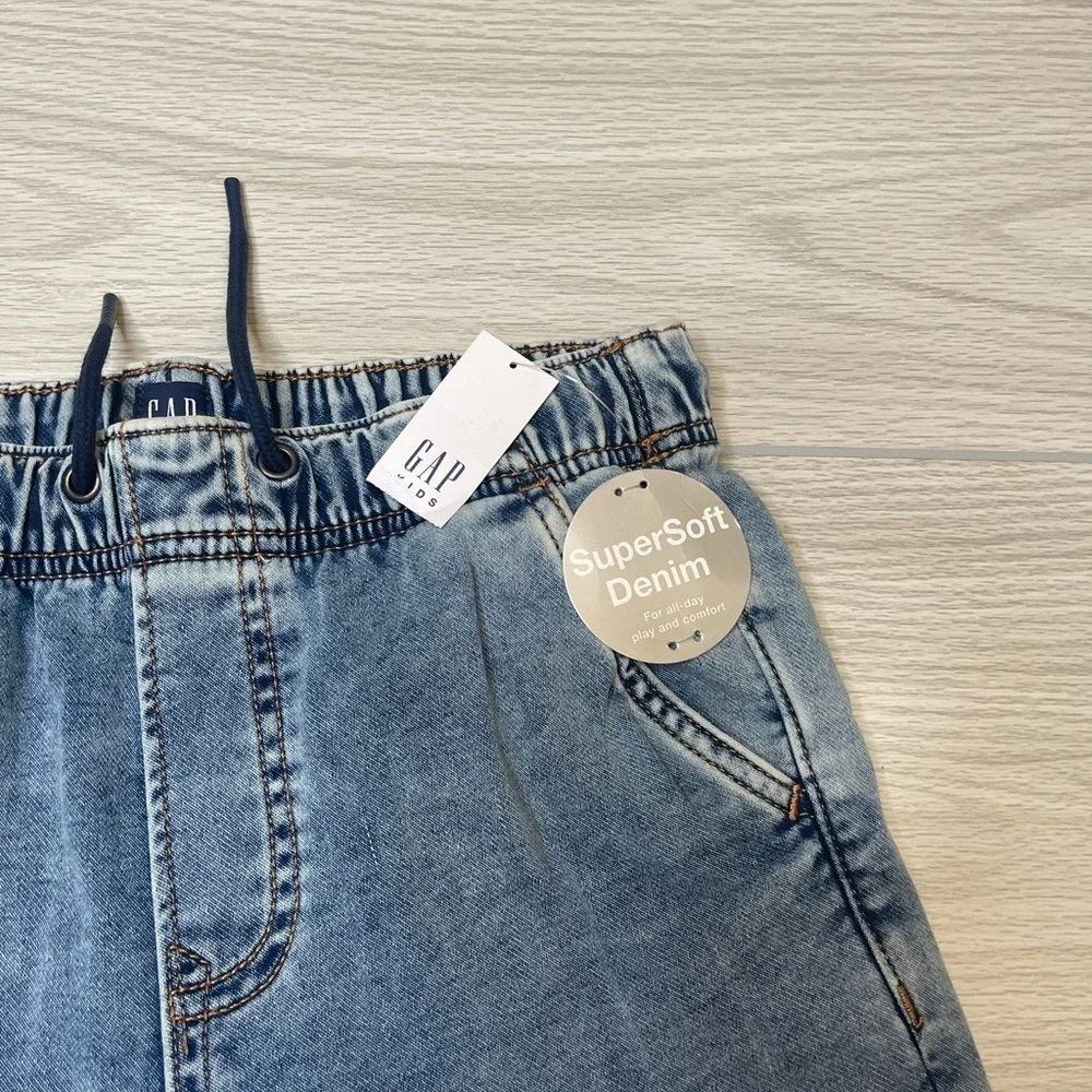 GAP Kids Blue Soft Denim Relaxes Easy Jean Joggers Boy’s Size XL New